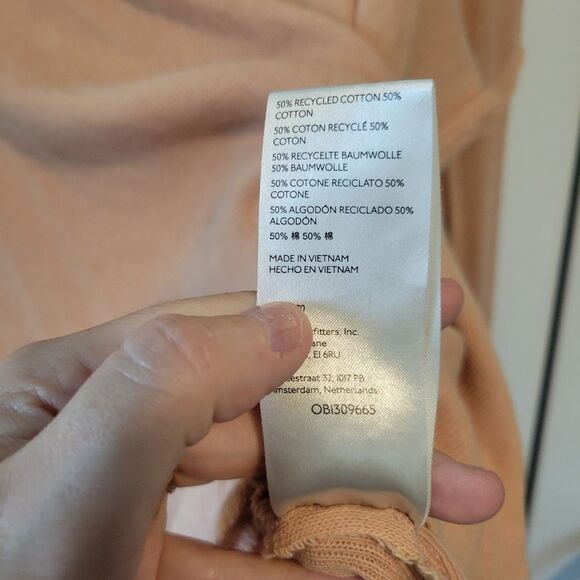 Free People Colby Long Sleeve Top Light Orange Size Medium - Picture 5 of 5